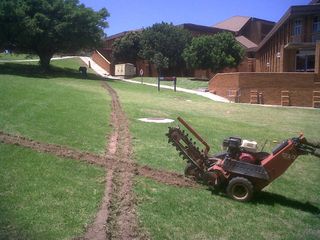 irrigation walk behind trencher